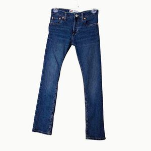 Levi's 511 Slim Straight Leg Boy size 12 Denim Blue Adjustable Waist